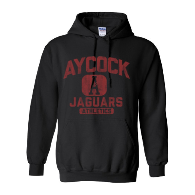 Distressed Aycock Jaguars Athletics - Heavy Blend Hooded Sweatshirt