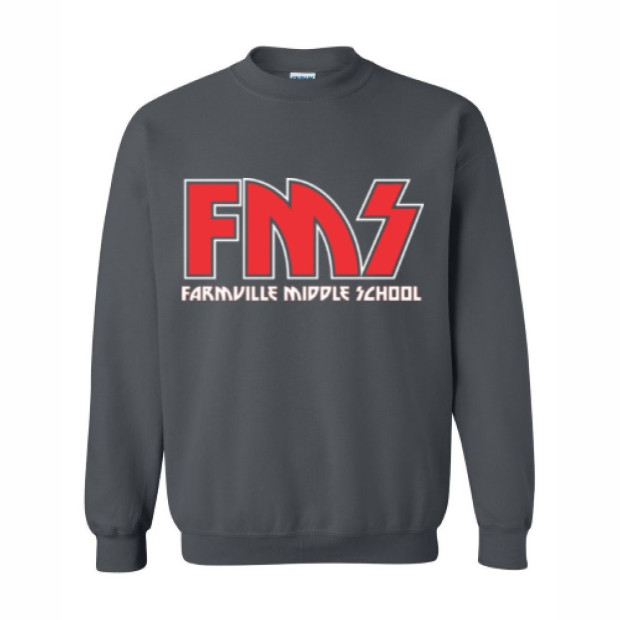 Farmville Middle School Sweatshirt | FMS Kiss Design | Multiple Logo