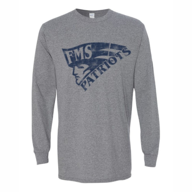 Farmville Middle School | Long-Sleeve T-Shirt | Distressed Patriots Design | Multiple Colors
