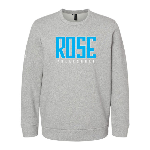 Rose Volleyball | Blue Rose | Adidas Fleece Crewneck Rose Volleyball | Blue Rose | Adidas Fleece Crewneck