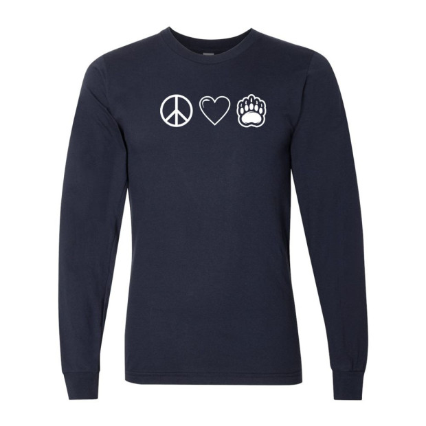 WH Robinson Elementary School Long-Sleeve Tee | Peace, Love, Bears