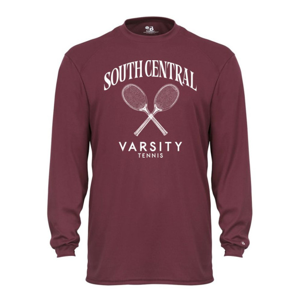South Central Tennis | Crossed Rackets Logo | Long-Sleeve Performance T-Shirt 