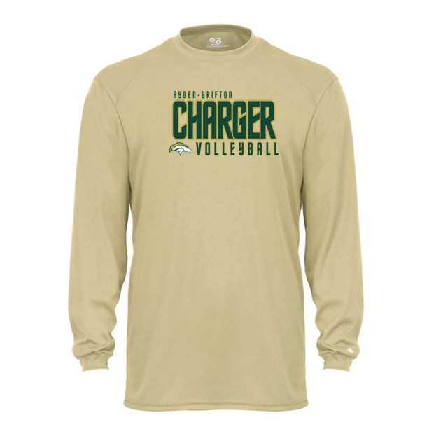 Ayden-Grifton Volleyball | Charger Word Logo | Long-Sleeve Performance Tees