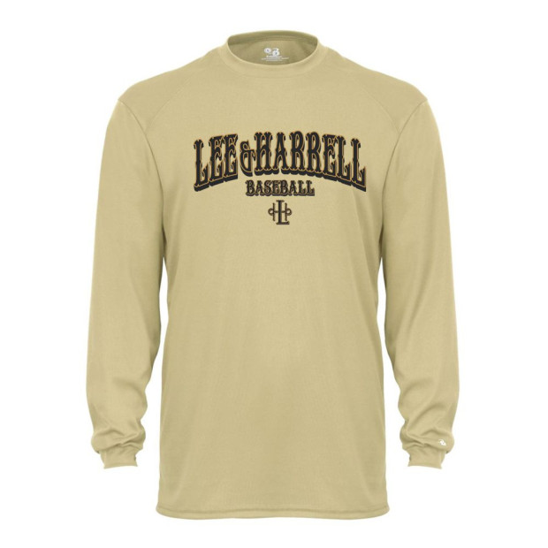 Lee & Harrell Baseball | Word Arch Logo | Long-Sleeve Performance T-Shirt 
