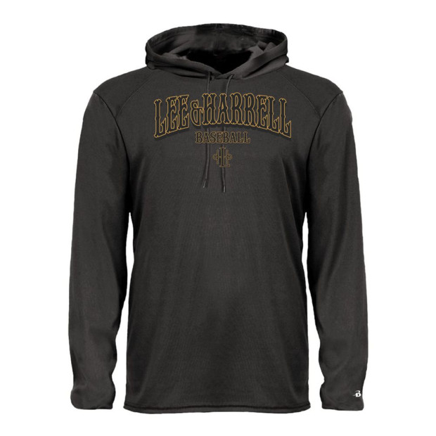 Lee & Harrell Baseball | Word Arch Logo | Hooded Performance Tee