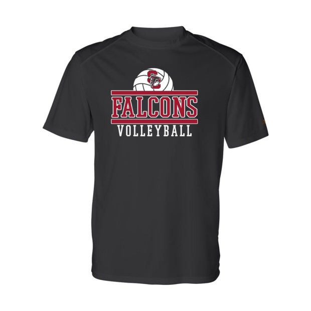 South Central Volleyball| | Short-Sleeve Performance Tee | Falcons Volleyball Logo