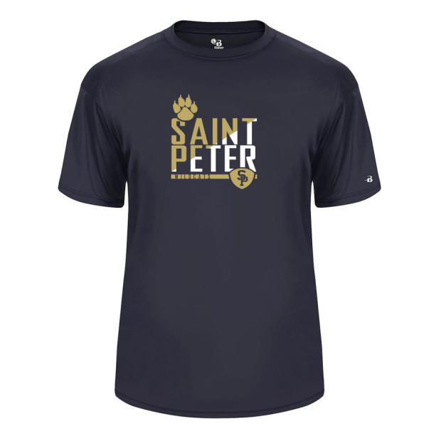 Saint Peter Catholic School | Slash Design | Short-Sleeve Performance T-Shirt Saint Peter Catholic School | Slash Design | Short-Sleeve Performance T-Shirt