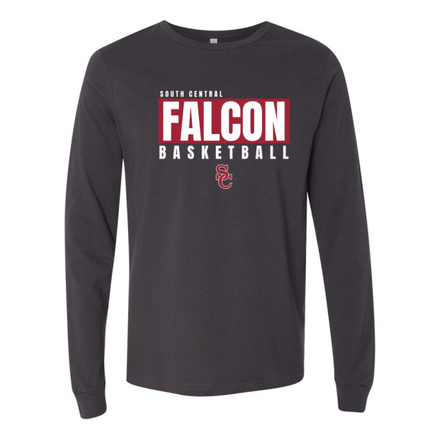 South Central Basketball | Falcon Word Logo | Long-Sleeve Cotton T-Shirt South Central Basketball | Falcon Word Logo | Long-Sleeve Cotton T-Shirt
