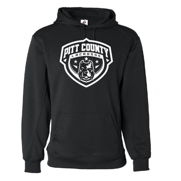 Pitt County Lacrosse Cotton Hooded Sweatshirt | Shield Logo | Multiple Colors Pitt County Lacrosse Cotton Hooded Sweatshirt | Shield Logo | Multiple Colors