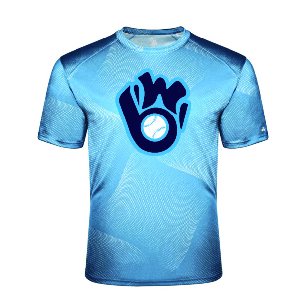 Brown & Wood Baseball | Glove Logo | Warp Tee