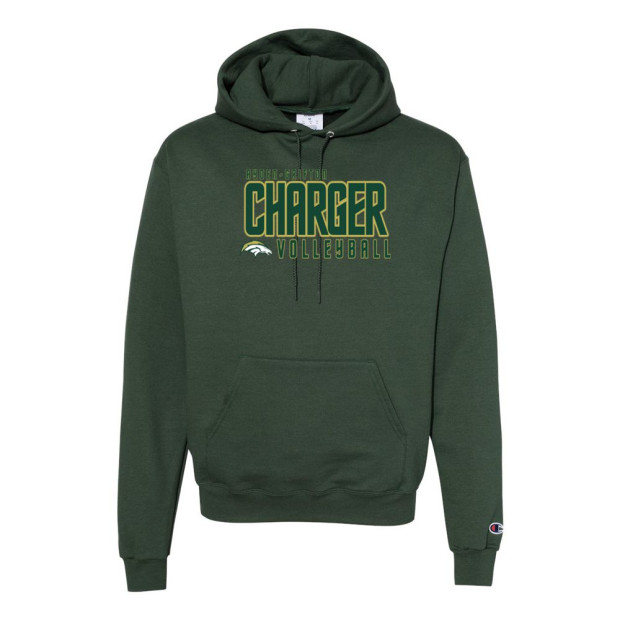 Ayden-Grifton Volleyball | Charger Word Logo | Champion Powerblend® Hooded Sweatshirt