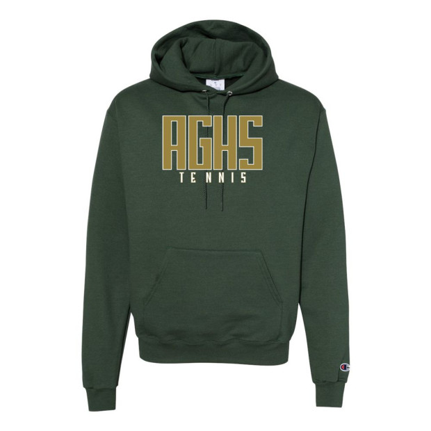 AGHS Tennis | Word Logo | Champion Powerblend® Hooded Sweatshirt AGHS Tennis | Word Logo | Champion Powerblend® Hooded Sweatshirt