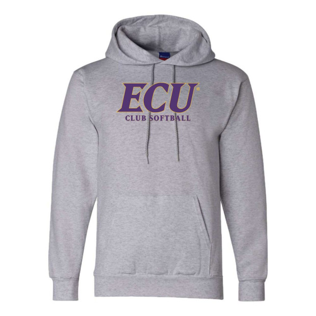 ECU Club Softball | Slant Logo | Champion - Hooded Sweatshirt ECU Club Softball | Slant Logo | Champion - Hooded Sweatshirt