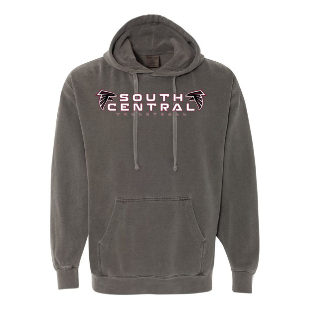 South Central Volleyball | South Central Logo | Comfort Colors Hooded Sweatshirt