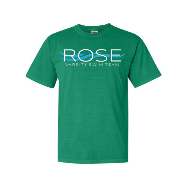 JH Rose Swimming | Rose Wave Logo | Short-Sleeve Comfort Colors