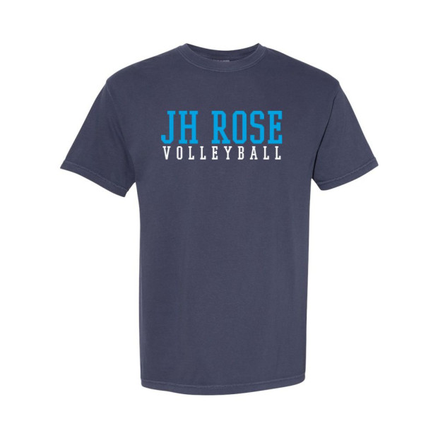 Rose Volleyball | College Block Logo | Short-Sleeve Comfort Colors Rose Volleyball | College Block Logo | Short-Sleeve Comfort Colors