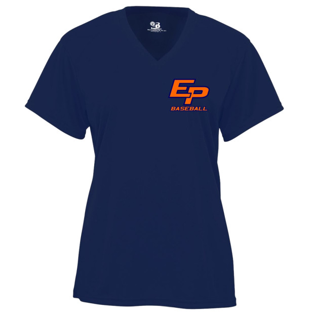 Eastern Plumbing Ladies V Neck Performance Tee | Small Logo
