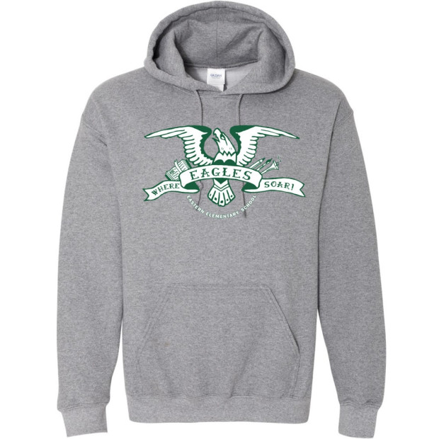 Green Eagle | Eastern Elementary Cotton Hooded Sweatshirt | Multiple Colors Green Eagle | Eastern Elementary Cotton Hooded Sweatshirt | Multiple Colors