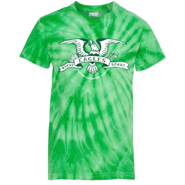 Green Eagle | Eastern Elementary Tie-Dyed Tee | Green