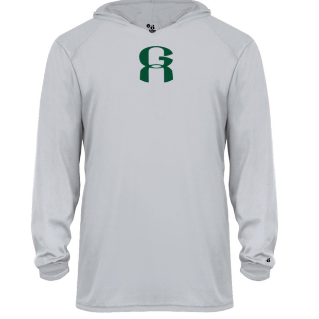 GA Long-Sleeve Hoodie Performance Tee | Multiple Colors | Small Center Logo GA Long-Sleeve Hoodie Performance Tee | Multiple Colors | Small Center Logo