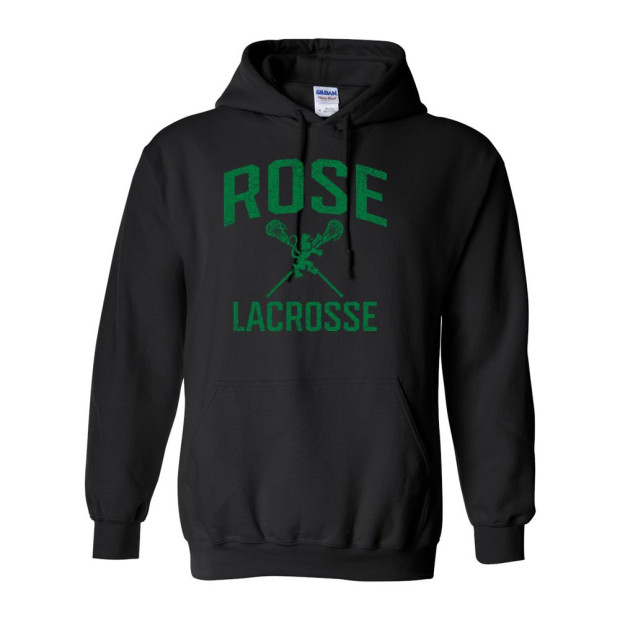JH Rose Lacrosse | Cotton Hooded Sweatshirt | Distressed Rose Lacrosse Logo | Multiple Colors JH Rose Lacrosse | Cotton Hooded Sweatshirt | Distressed Rose Lacrosse Logo | Multiple Colors