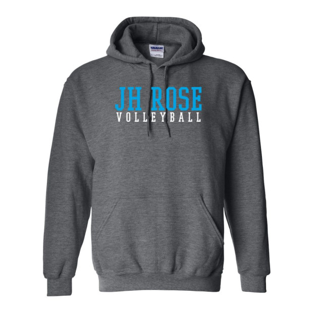 JH Rose Volleyball | College Block Logo | Cotton Hooded Sweatshirt