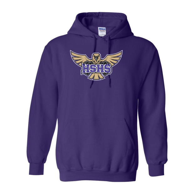 Holly Springs High School | Cotton Hooded Sweatshirt | HSHS Hawk Design