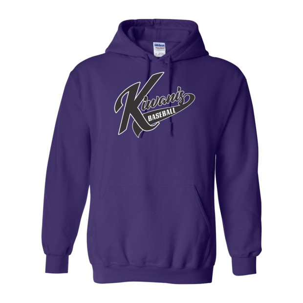 Kiwanis Baseball | Script Logo | Hoodie | Purple Kiwanis Baseball | Script Logo | Hoodie | Purple