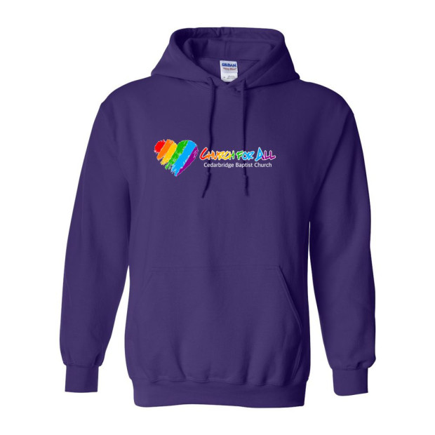 Church For All | 100% of Proceeds Benefit Cedarbridge Love Wins | Cotton Hooded Sweatshirt