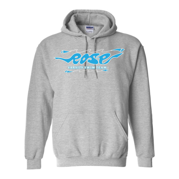 JH Rose Swimming | Hand-Drawn Logo | Cotton Hooded Sweatshirt