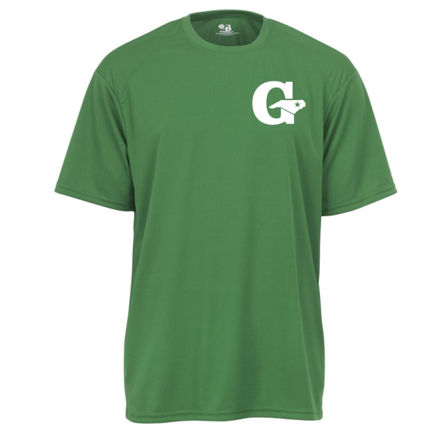 GLL All-Stars Performance Tee | Green/White Print | Chest Logo