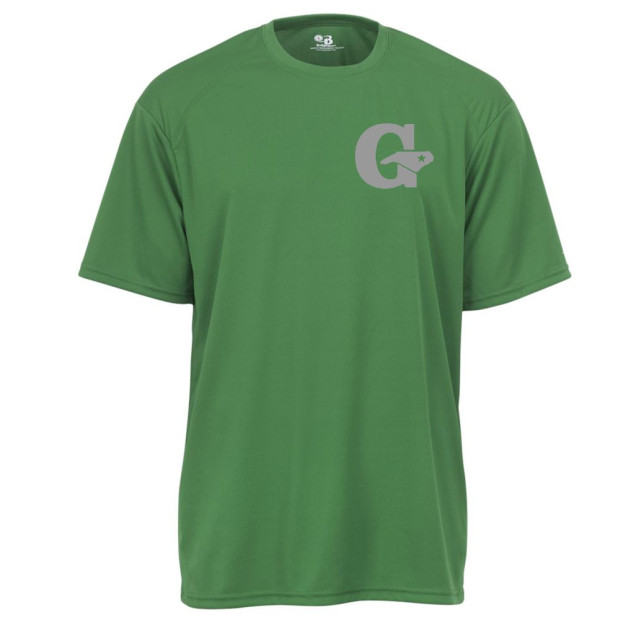 GLL All-Stars Performance Tee | Green/Grey Print | Chest Logo