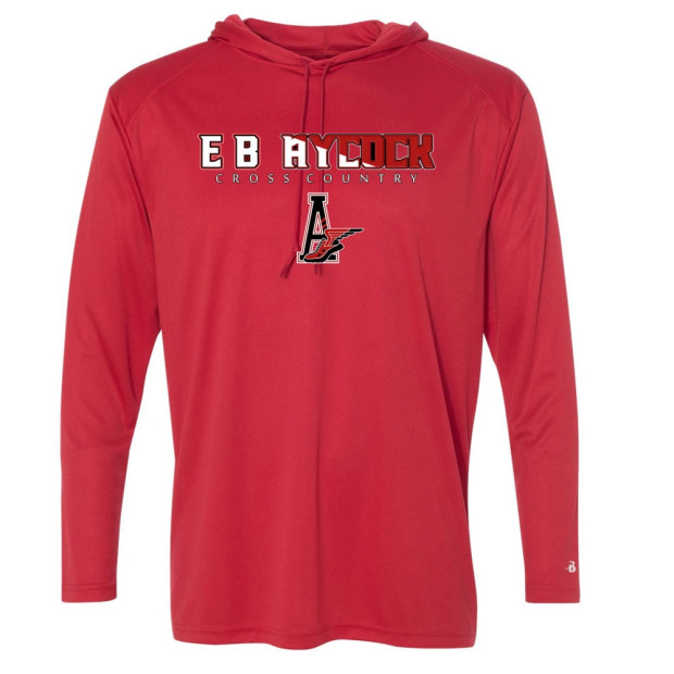 EB Aycock Cross Country Hooded Performance T-Shirt | Word Logo | Multiple Colors