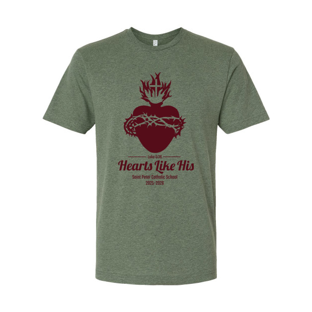 2025-2026 Saint Peter Catholic School | 100% of Proceeds Benefit SPCS | Short-Sleeve Cotton Tee 2025-2026 Saint Peter Catholic School | 100% of Proceeds Benefit SPCS | Short-Sleeve Cotton Tee