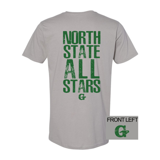 North State All-Stars | North State Distressed Left Chest/Back | Cotton Tee