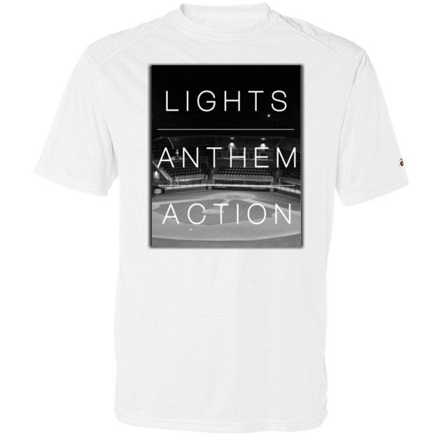 Lights. Anthem. Action. Stallings Stadium Performance or Cotton Shirt