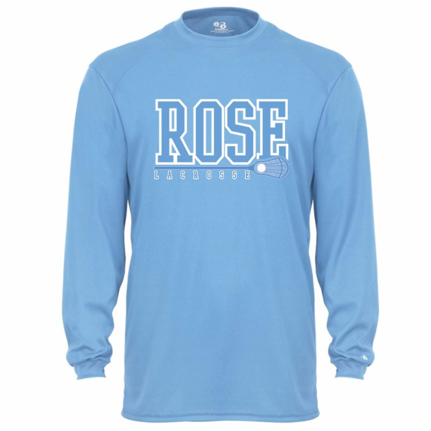 JH Rose Lacrosse | Long-Sleeve Performance T-Shirt | Word Logo