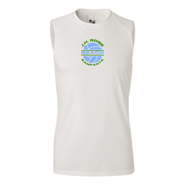 Rose Beach | Men's Sleeveless Tee | Small Logo Center - Select Design Rose Beach | Men's Sleeveless Tee | Small Logo Center - Select Design