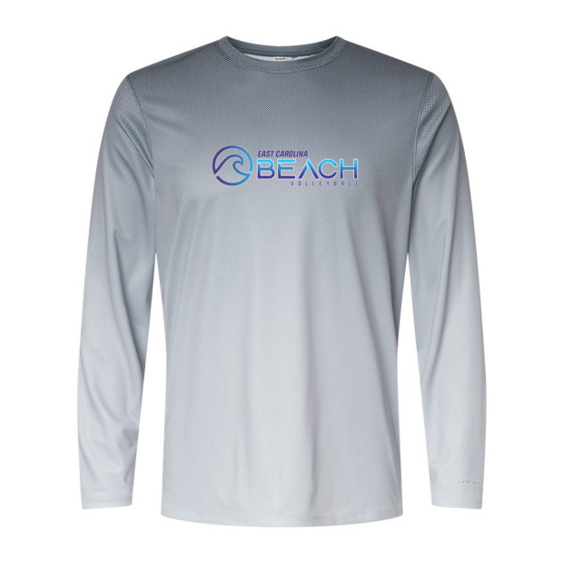 EC Beach | BARBADOS LONG SLEEVE GRADIENT PRINT PERFORMANCE TEE | Blue Wave Logo EC Beach | BARBADOS LONG SLEEVE GRADIENT PRINT PERFORMANCE TEE | Blue Wave Logo