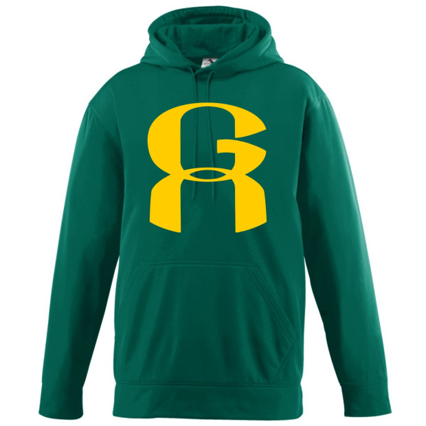 Greenville A's Performance Hoodie | Green | Large GA Logo