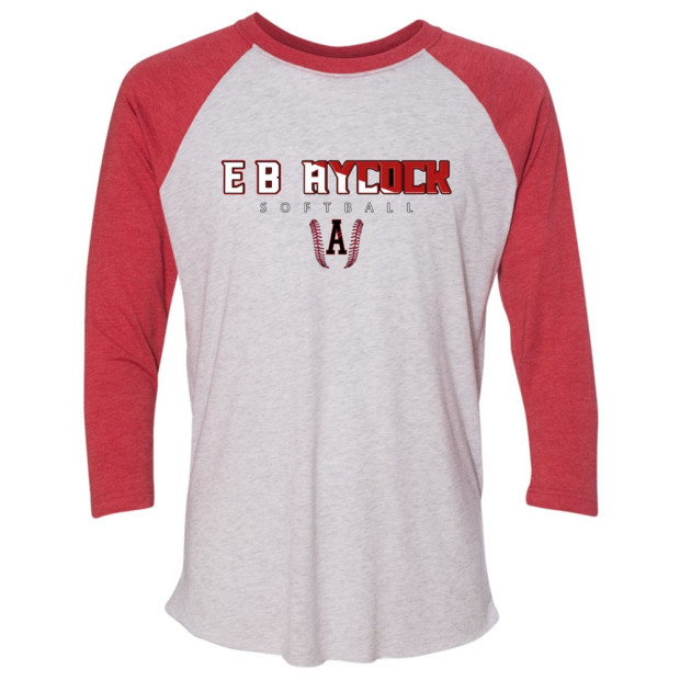 EB Aycock Softball Triblend Raglan Tee
