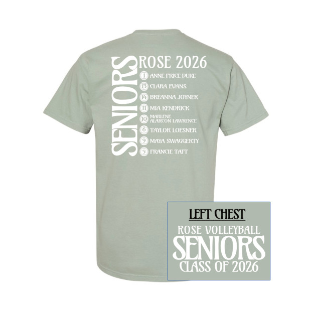 JH Rose Volleyball | Class of 2026 | Short-Sleeve Comfort Colors