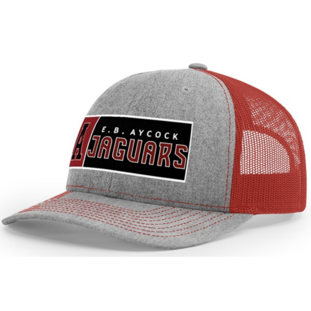 EB Aycock Mesh Trucker Hat | HeatherGreyLightCharcoalVarsityRed EB Aycock Mesh Trucker Hat | HeatherGreyLightCharcoalVarsityRed