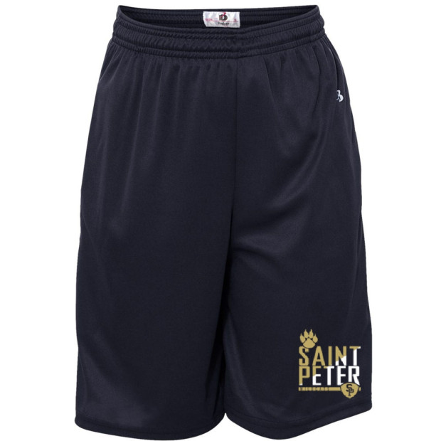Saint Peter Wildcats Solid Shorts | Wildcats Logo