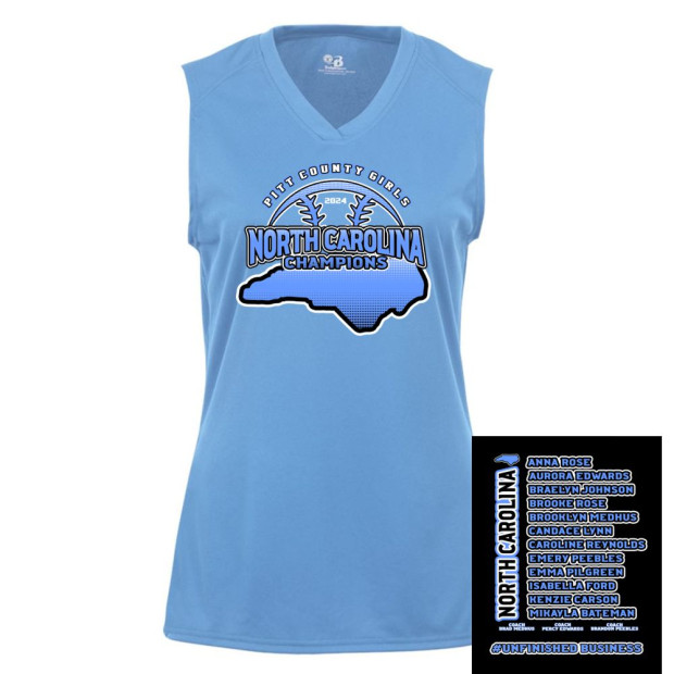 2024 North Carolina Champions | Ladies Sleeveless Performance Tee | Proceeds Benefit the Team