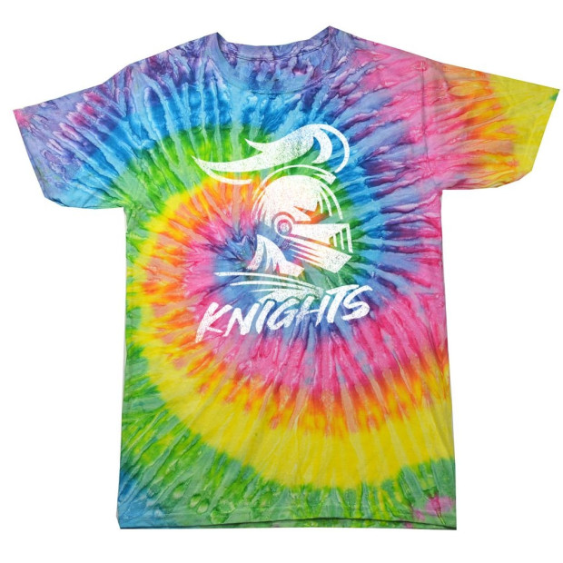 Ayden Middle | Distressed Knights Logo |  Tie Dye Cotton Tee | Multiple Colors