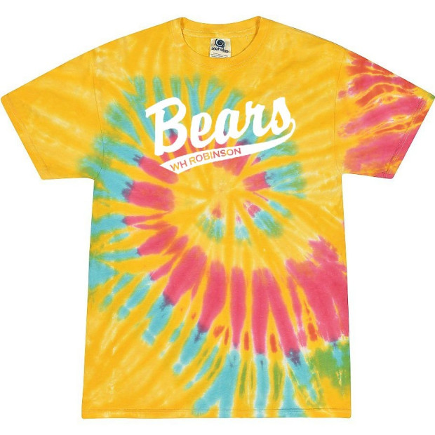WH Robinson Tie Dye Cotton Tee | Script Logo | Multiple Colors