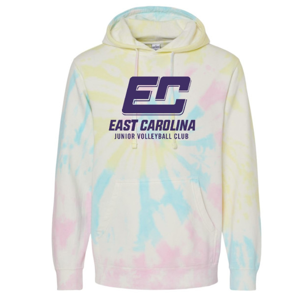 ECJVC | Unisex Midweight Tie-Dyed Hooded Sweatshirt ECJVC | Unisex Midweight Tie-Dyed Hooded Sweatshirt