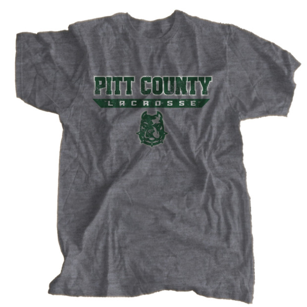 Vintage, Distressed Pitt County Lacrosse T-Shirt | Bulldog Word Logo | Sizes for Whole Family