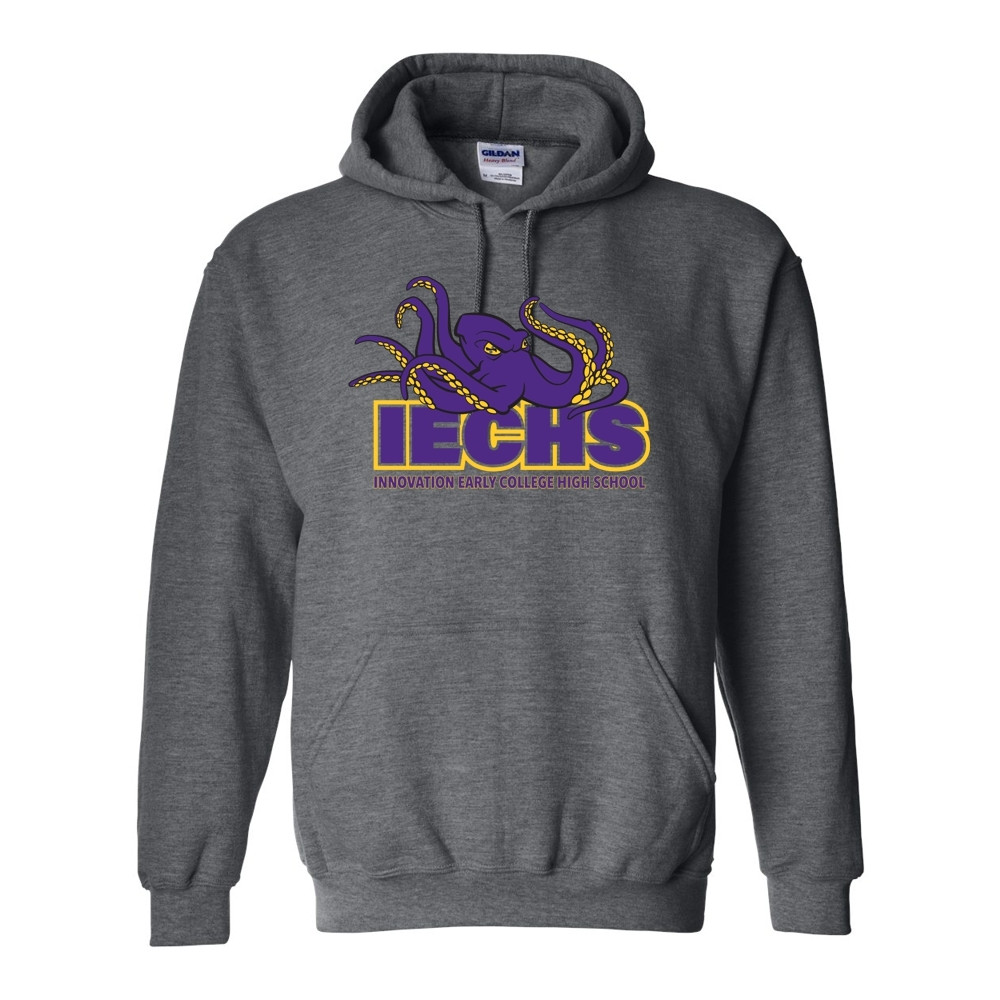 IECHS | Full Chest Main Logo | Hooded Cotton Sweatshirt | Multiple Colors